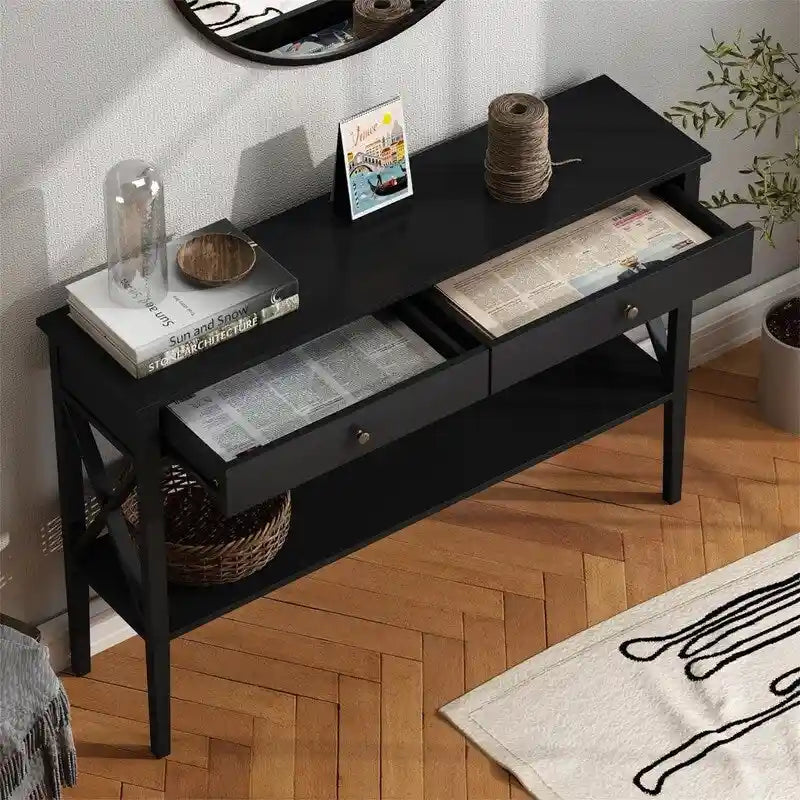 47 Console Table with Drawers - 11.81D x 47.24W x 31.5H