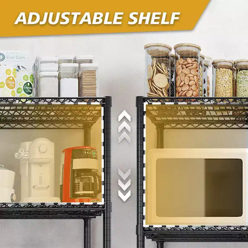 Heavy Duty Storage Metal Adjustable Shelves Wire Shelving Unit With Wheels 2500LBS NSF