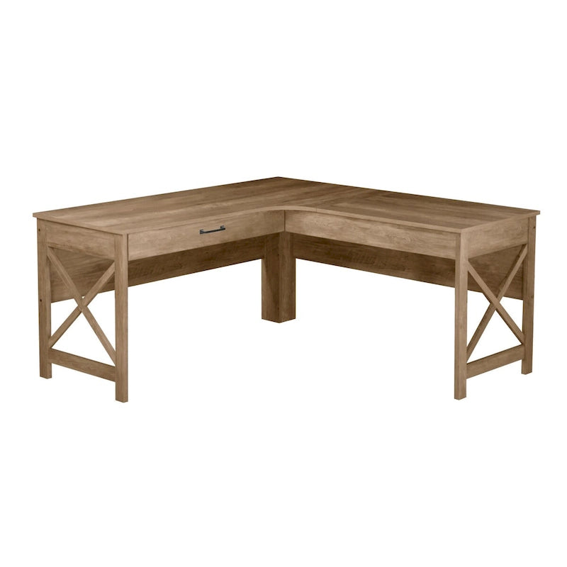 Alaska Modern Farmhouse L-Shaped Desk with Drawer