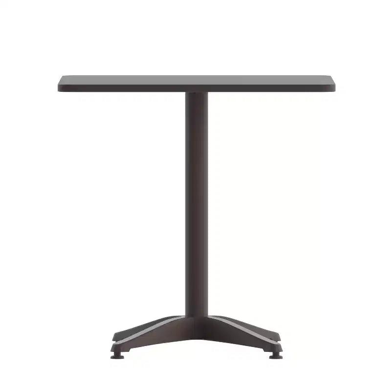 Ensemble table carrée d'intérieur/extérieur en aluminium Emma et Oliver 27,5'' avec 4 chaises à lattes