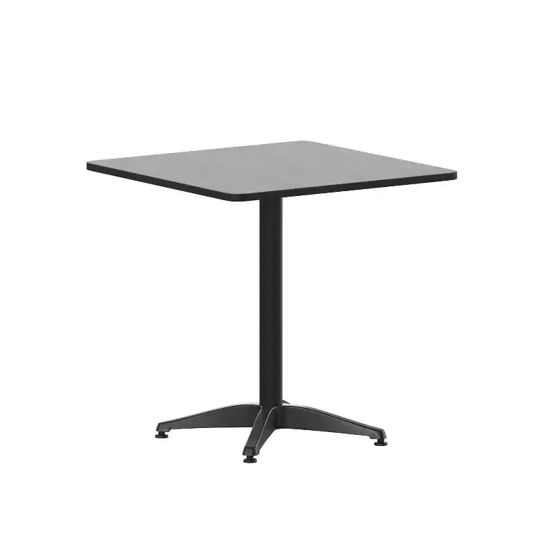 Ensemble table carrée d'intérieur/extérieur en aluminium Emma et Oliver 27,5'' avec 4 chaises à lattes