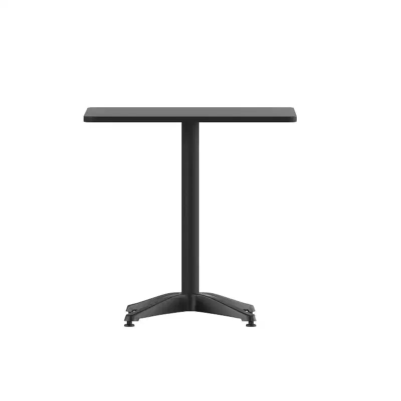 Ensemble table carrée d'intérieur/extérieur en aluminium Emma et Oliver 27,5'' avec 4 chaises à lattes
