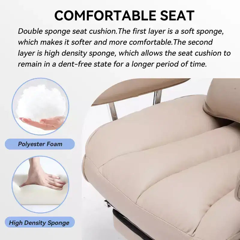 Efomao Ergonomic Desk Office Chair 400LBS, Big and Tall PU Leather Computer Chair, Executive Desk Chair with Footrest and Lumbar Support