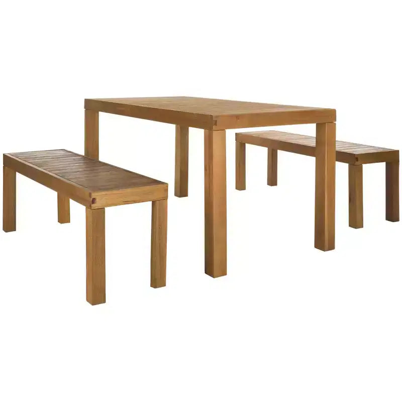 Ensemble 3 pièces Dario avec deux bancs - Intérieur/extérieur - PAT7029 - Safavieh