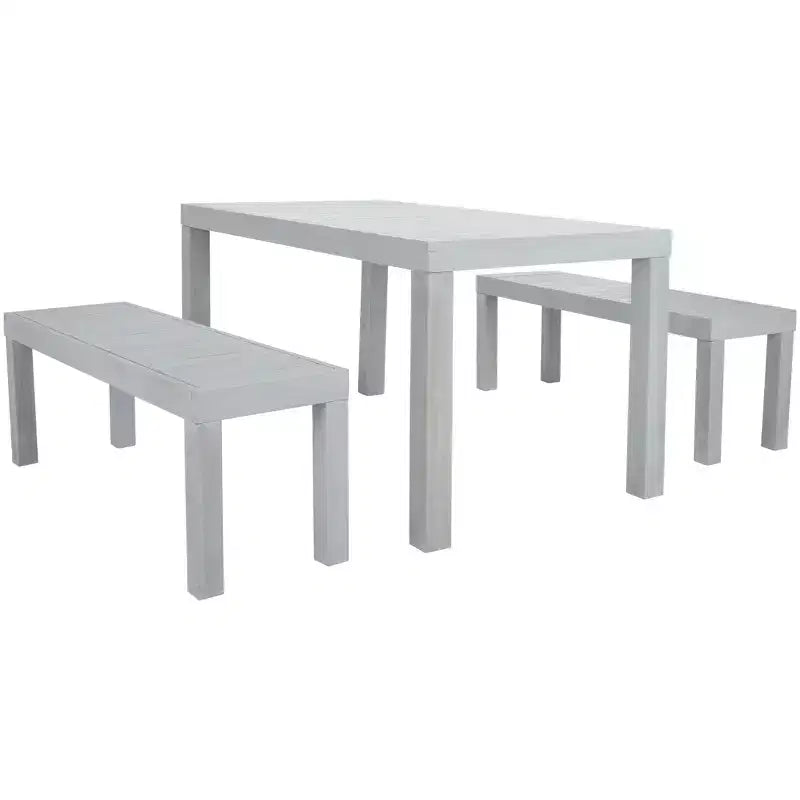 Ensemble 3 pièces Dario avec deux bancs - Intérieur/extérieur - PAT7029 - Safavieh