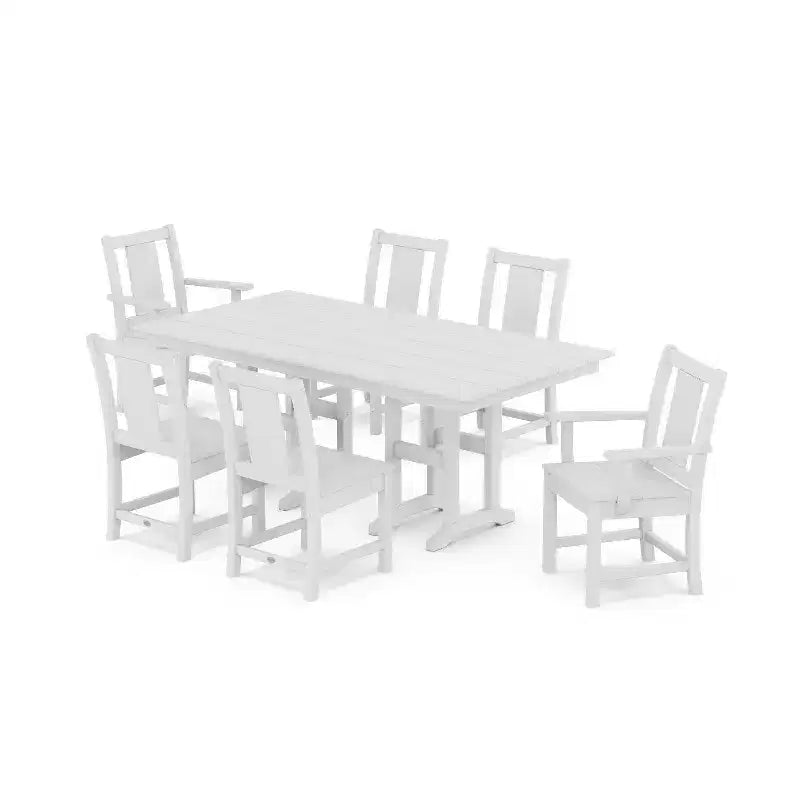 POLYWOOD 7pc Prairie Farmhouse Outdoor Patio Dining Set