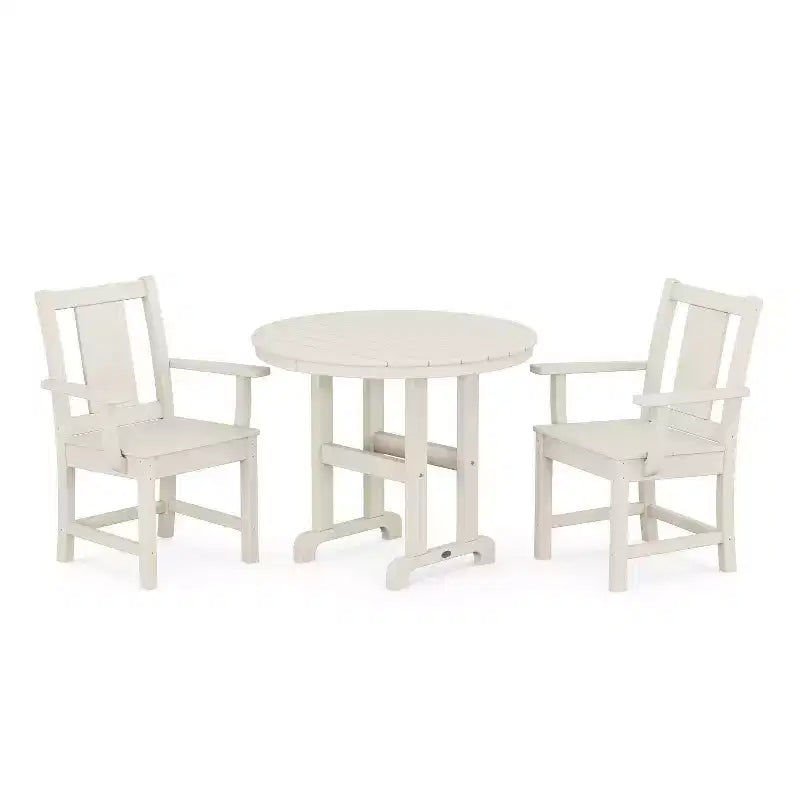 POLYWOOD 3pc Prairie Farmhouse Outdoor Patio Dining Set
