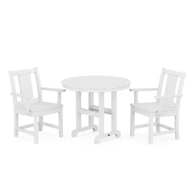POLYWOOD 3pc Prairie Farmhouse Outdoor Patio Dining Set