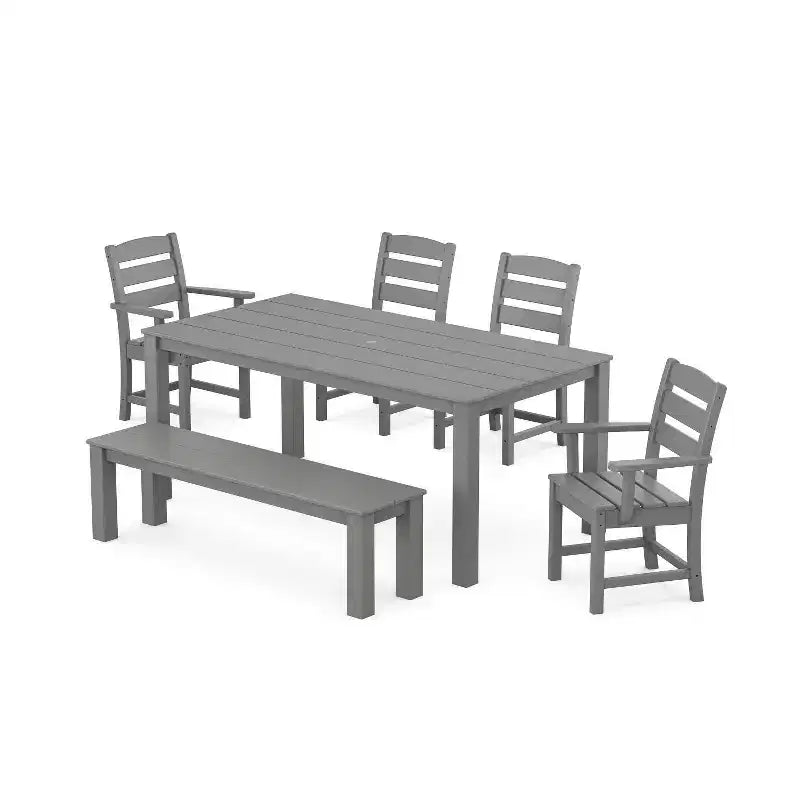 POLYWOOD 6pc Lakeside Parsons Outdoor Patio Dining Set