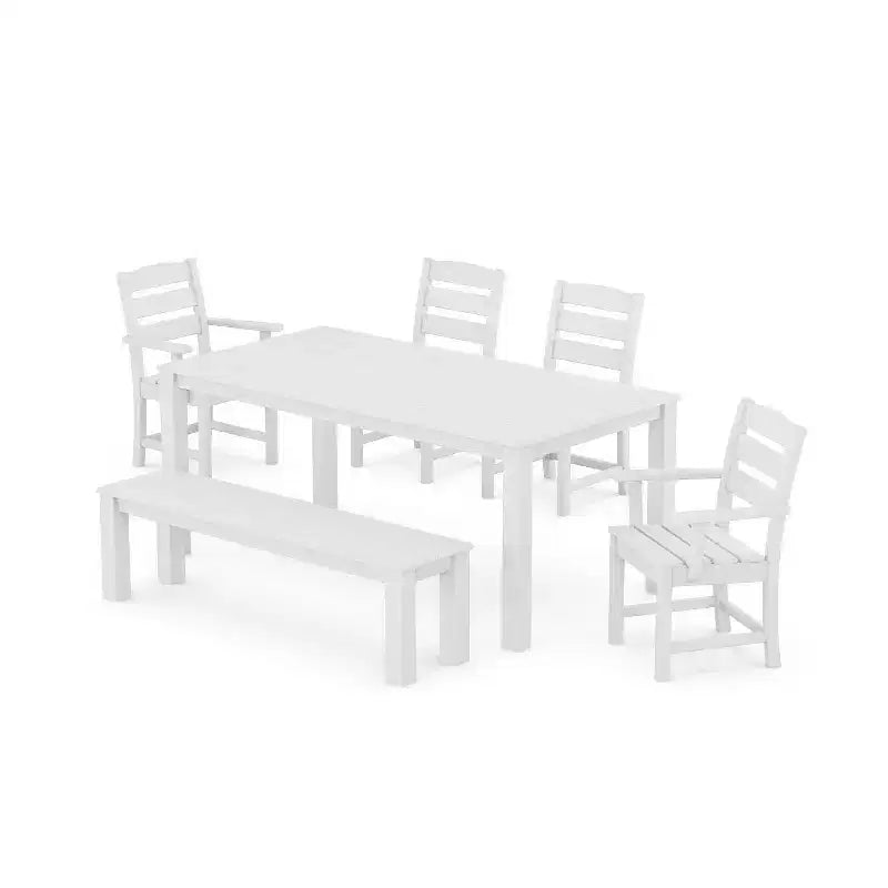 POLYWOOD 6pc Lakeside Parsons Outdoor Patio Dining Set