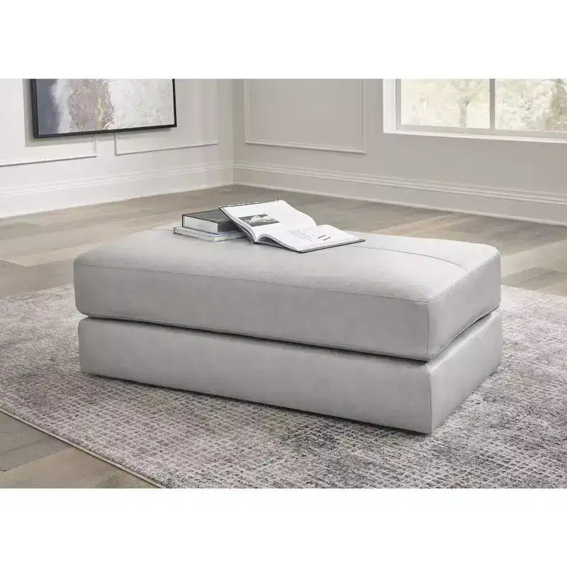 Signature Design by Ashley Amiata Modern Oversized Accent Ottoman, Light Gray