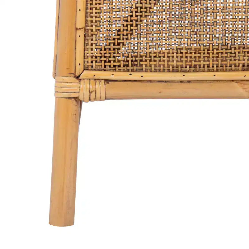 Jessica Rattan Accent Chair W/ Cushion - ACH6519A - White/Honey Brown Wash - Safavieh