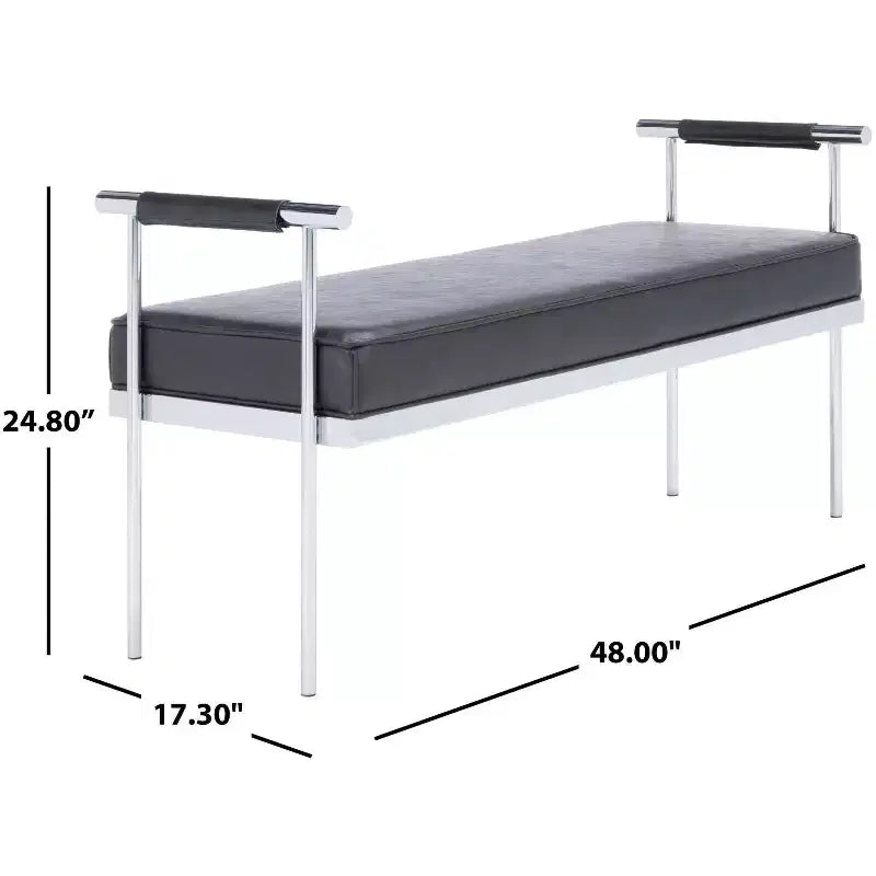 Pim Long Rectngle Bench With Arms - BCH6206 - Safavieh