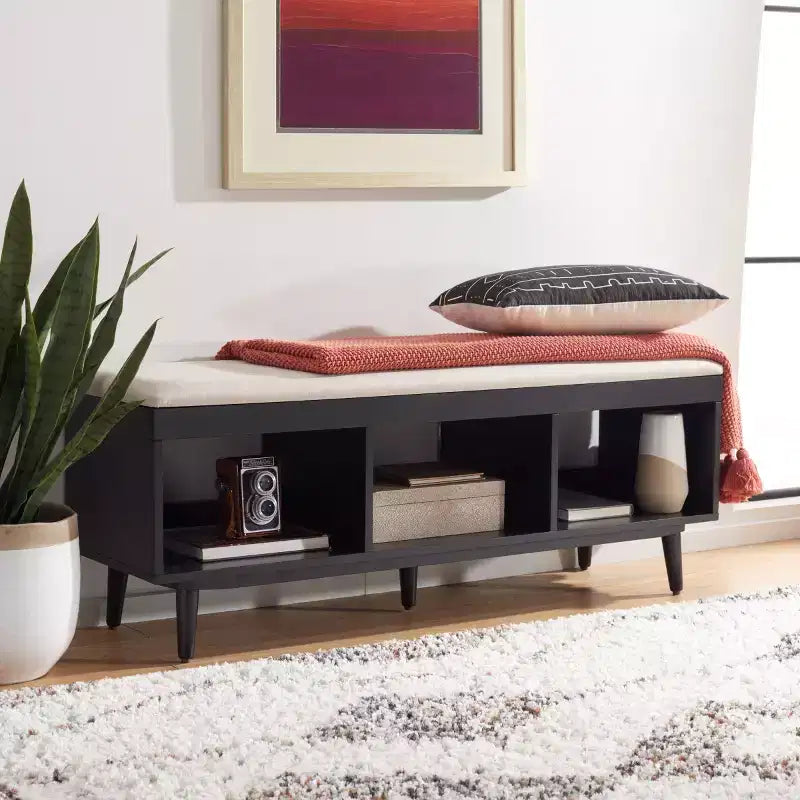 Cricket Open Shelf Bench With Cushion - BCH5000 - Safavieh