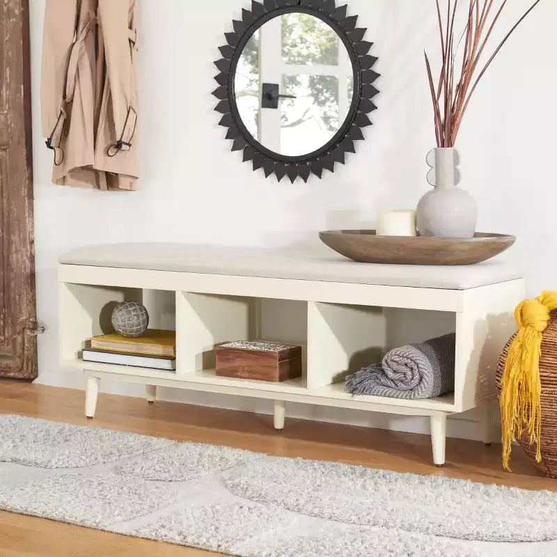 Cricket Open Shelf Bench With Cushion - BCH5000 - Safavieh