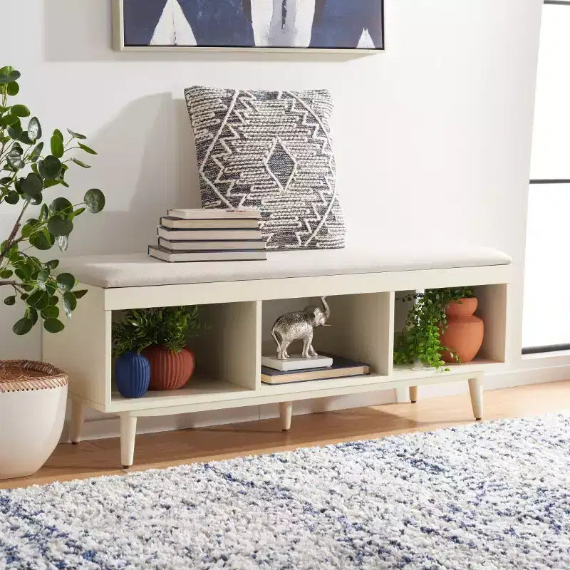 Cricket Open Shelf Bench With Cushion - BCH5000 - Safavieh