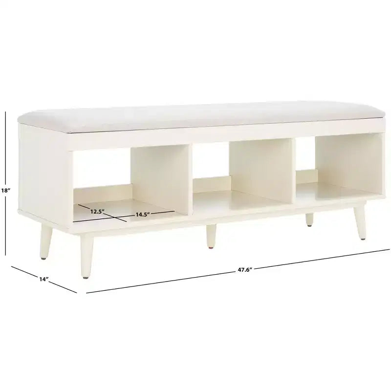 Cricket Open Shelf Bench With Cushion - BCH5000 - Safavieh