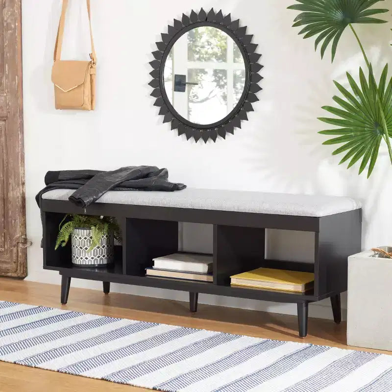 Cricket Open Shelf Bench With Cushion - BCH5000 - Safavieh