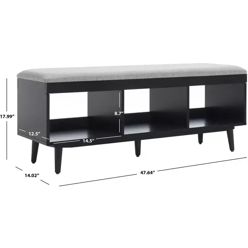 Cricket Open Shelf Bench With Cushion - BCH5000 - Safavieh