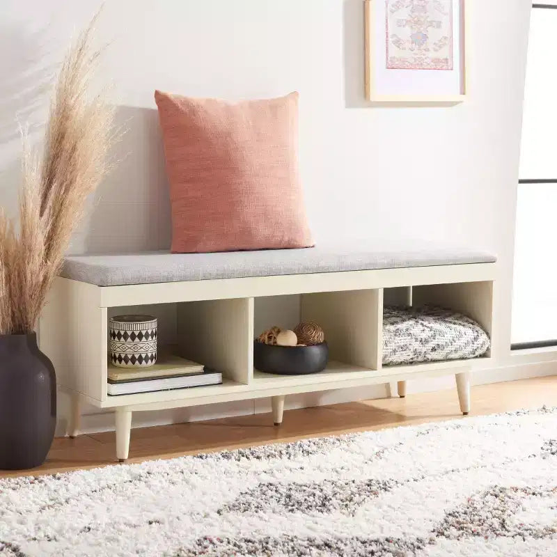 Cricket Open Shelf Bench With Cushion - BCH5000 - Safavieh