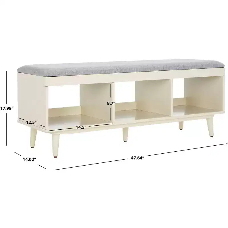 Cricket Open Shelf Bench With Cushion - BCH5000 - Safavieh