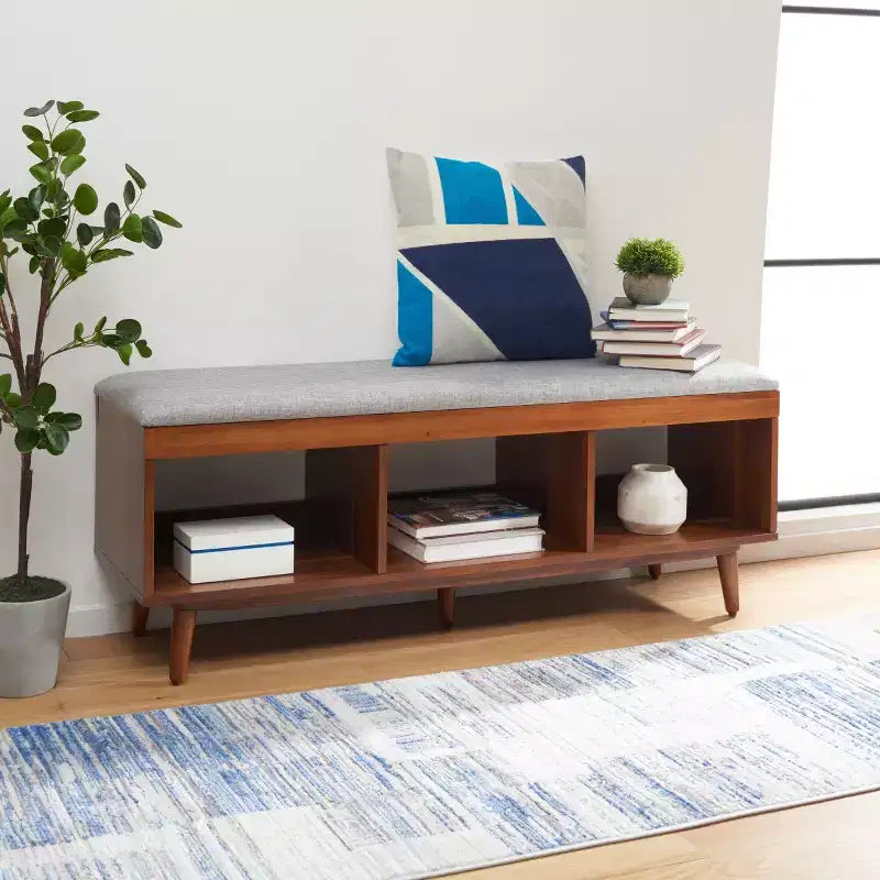 Cricket Open Shelf Bench With Cushion - BCH5000 - Safavieh