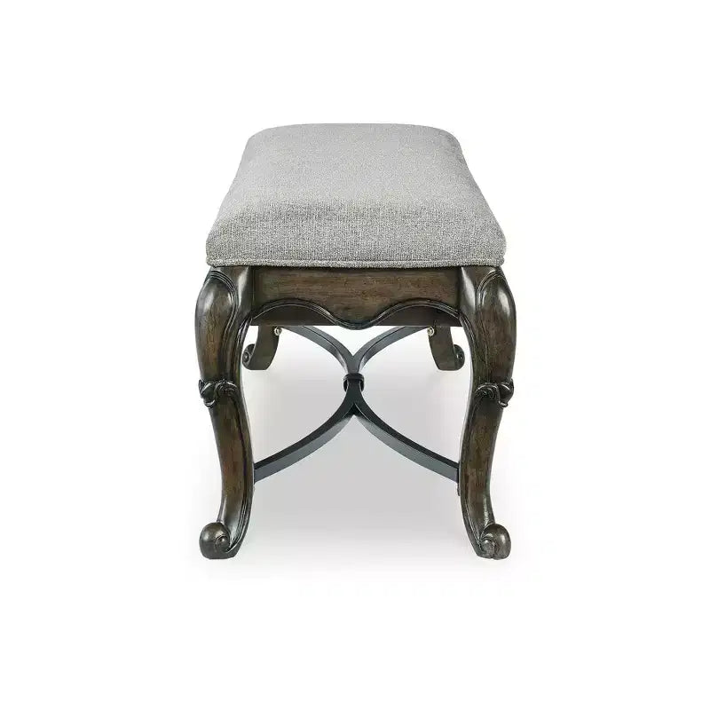 Signature Design by Ashley Maylee 63 Dining Bench, Dark Brown with Storage Drawer and Cushioned Seat