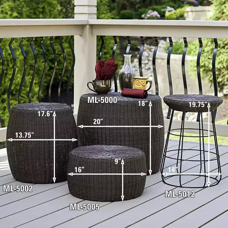 Household Essentials Barrel Side Table