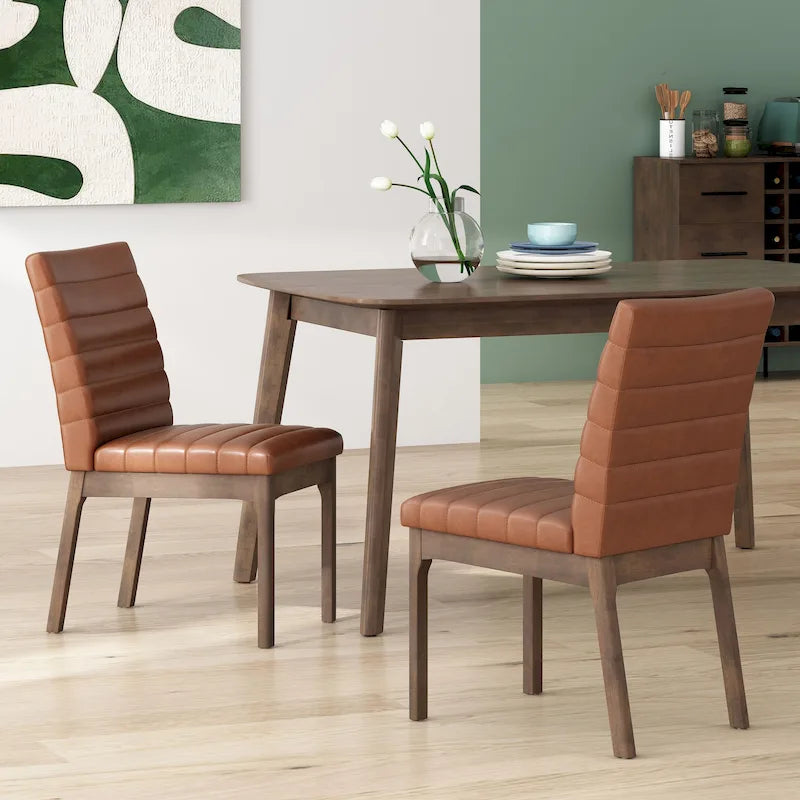 Sillas de comedor Lancer Channel Stitch (juego de 2) de Christopher Knight Home