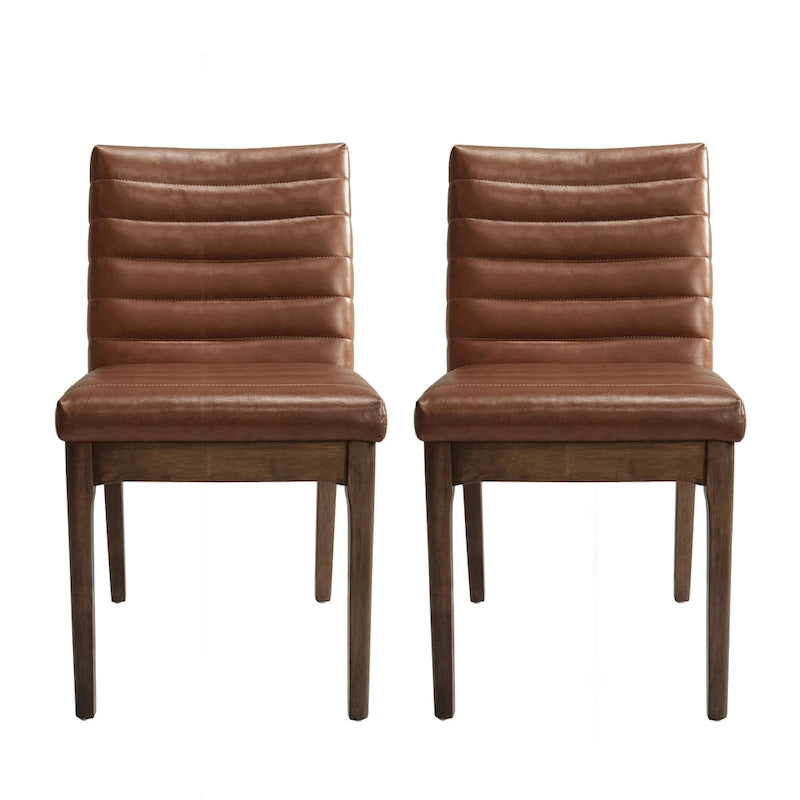 Sillas de comedor Lancer Channel Stitch (juego de 2) de Christopher Knight Home