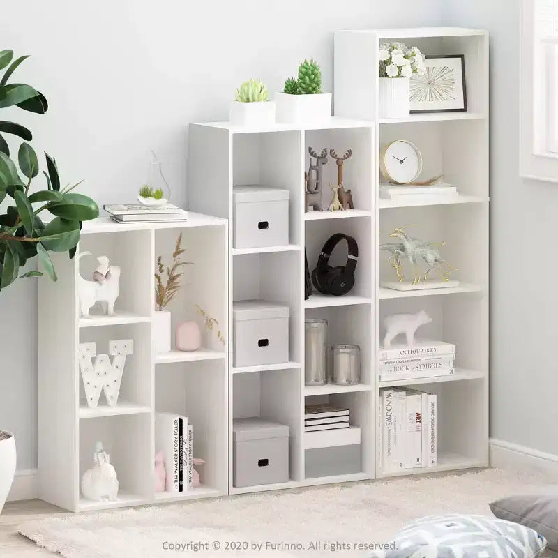 Furinno 5-Cube Reversible Bookcase Open Shelf Dispaly Rack Horizontal Vertical