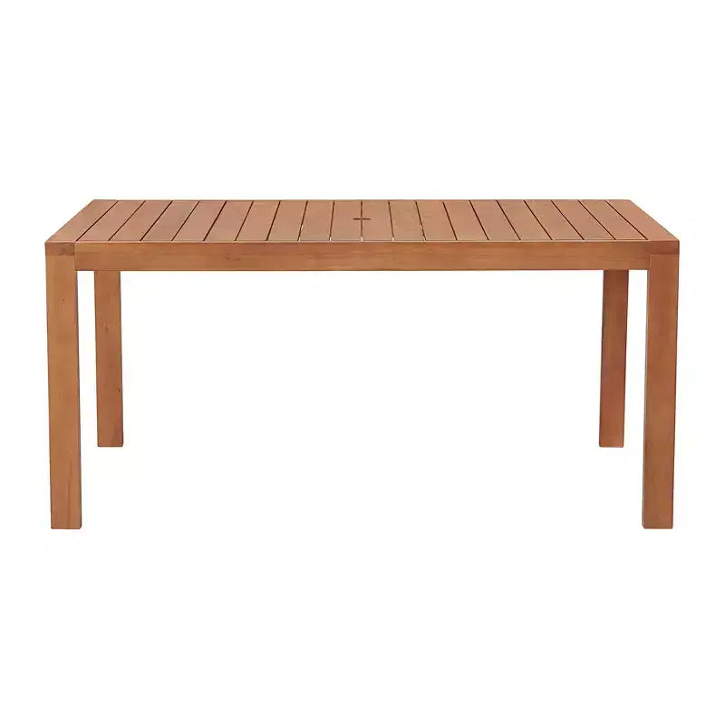 Alaterre Furniture 8pc Outdoor Patio Dining Set, Weston Table with 10' Auto Tilt Umbrella