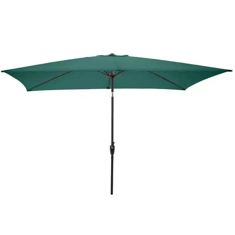 Alaterre Furniture 6pc Outdoor Patio Dining Set, Weston Table with 10' Rectangular Umbrella
