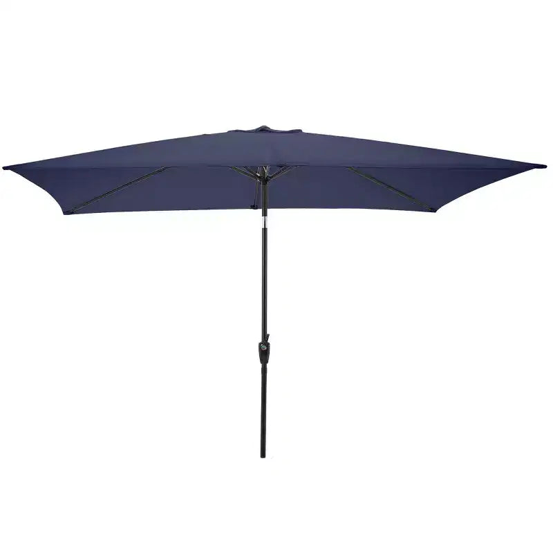 Alaterre Furniture 6pc Outdoor Patio Dining Set, Weston Table with 10' Rectangular Umbrella