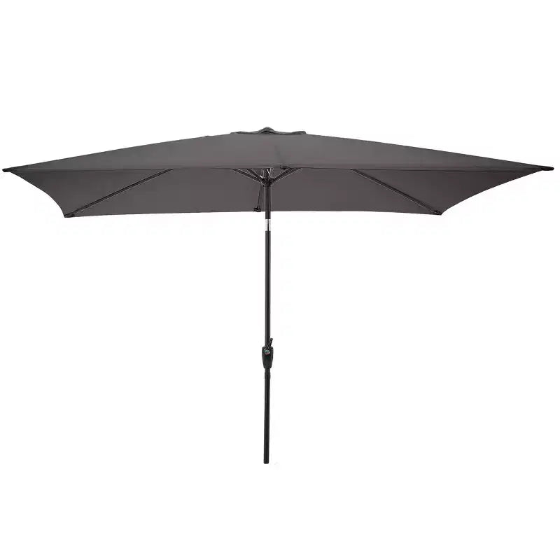 Alaterre Furniture 6pc Outdoor Patio Dining Set, Weston Table with 10' Rectangular Umbrella