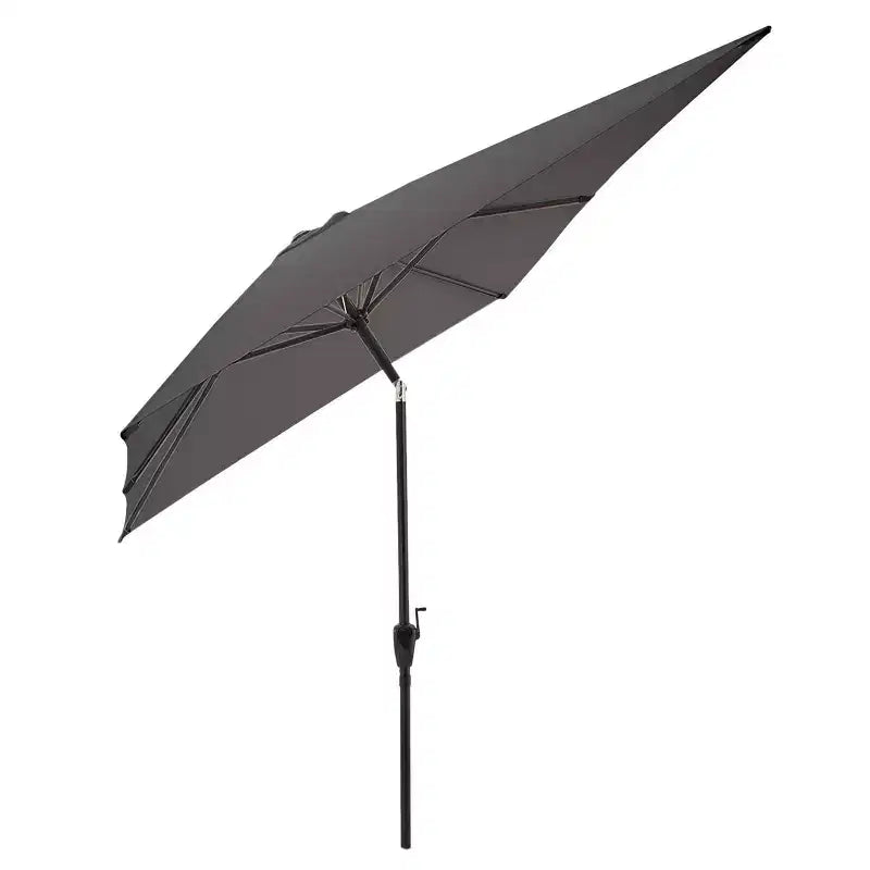 Alaterre Furniture 6pc Outdoor Patio Dining Set, Weston Table with 10' Rectangular Umbrella