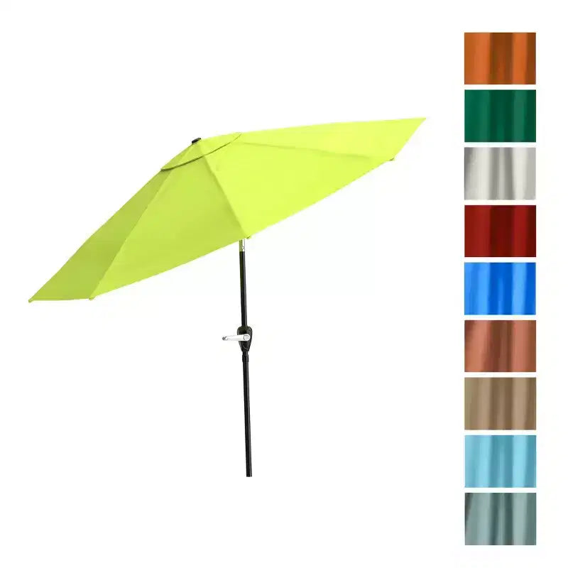 Ensemble de salle à manger d'extérieur 6 pièces Alaterre Furniture, table Okemo avec parasol inclinable automatique de 3 m
