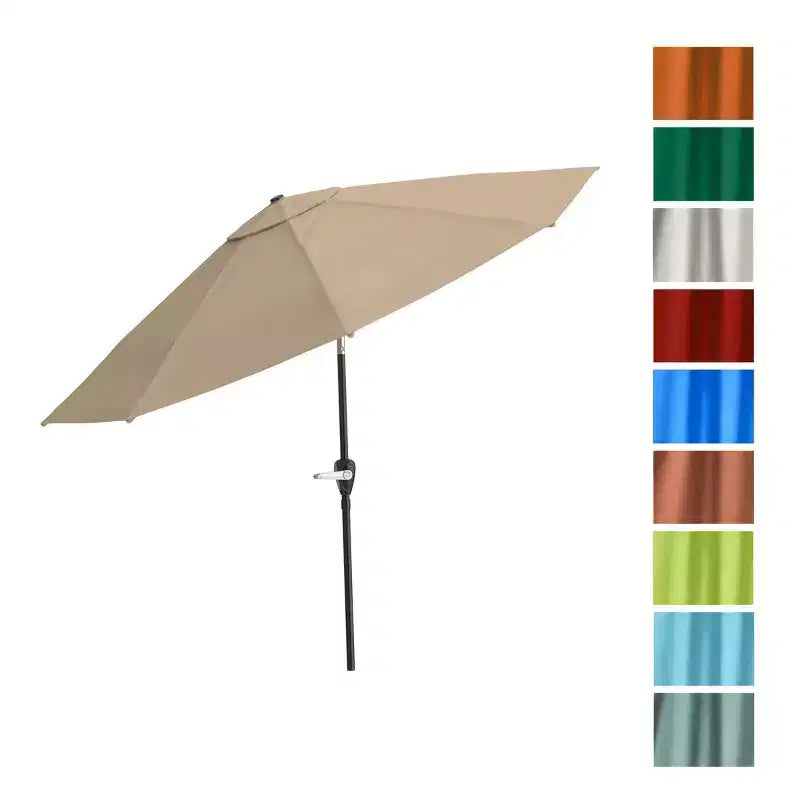 Ensemble de salle à manger d'extérieur 6 pièces Alaterre Furniture, table Okemo avec parasol inclinable automatique de 3 m