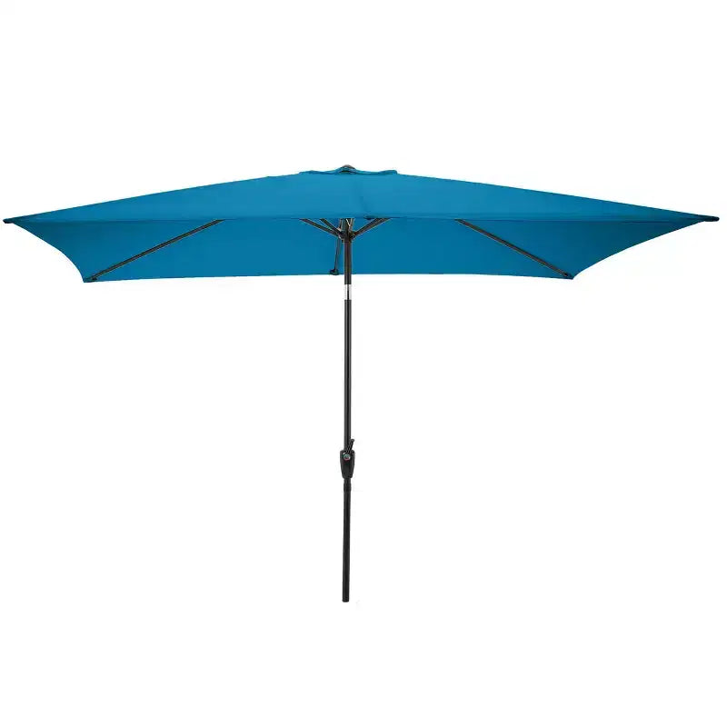 Ensemble de salle à manger d'extérieur 6 pièces Alaterre Furniture, table Okemo avec parasol rectangulaire de 3 mètres