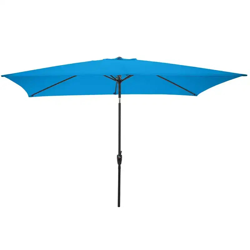 Ensemble de salle à manger d'extérieur 6 pièces Alaterre Furniture, table Okemo avec parasol rectangulaire de 3 mètres