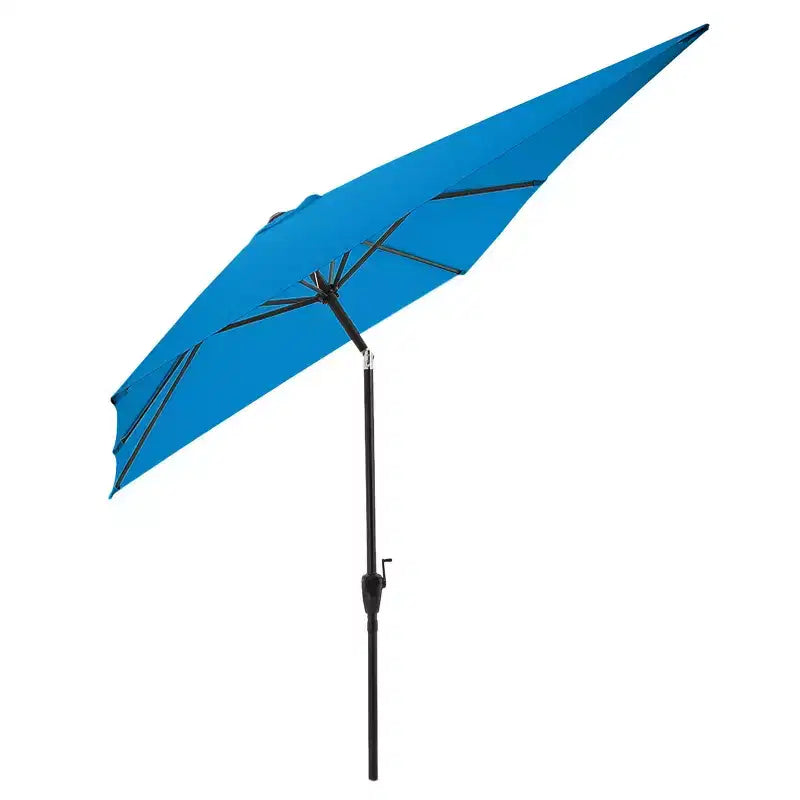 Ensemble de salle à manger d'extérieur 6 pièces Alaterre Furniture, table Okemo avec parasol rectangulaire de 3 mètres