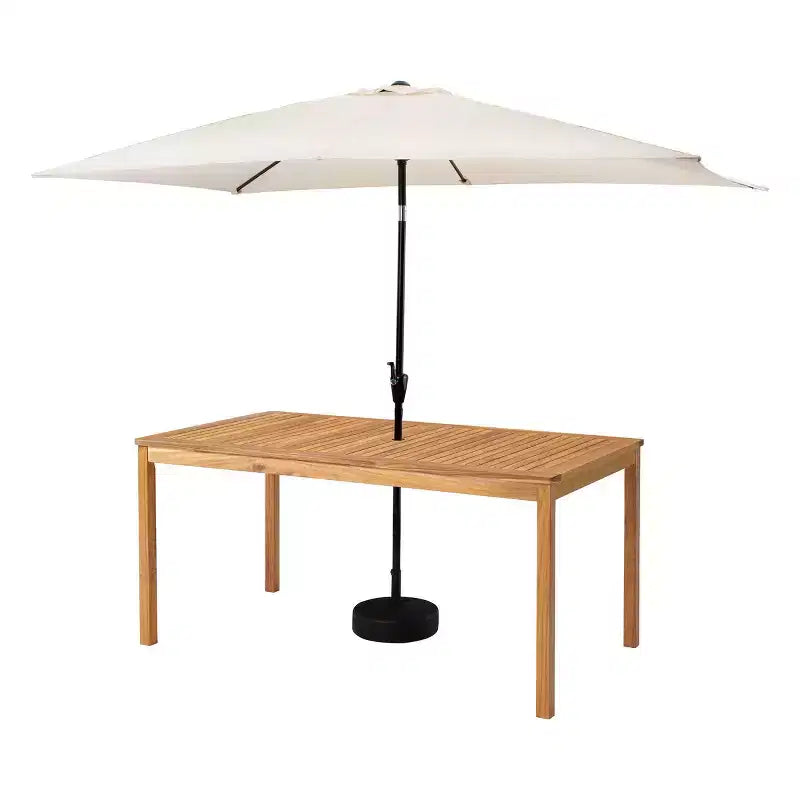 Ensemble de salle à manger d'extérieur 8 pièces Alaterre Furniture, table Okemo avec parasol rectangulaire de 3 mètres