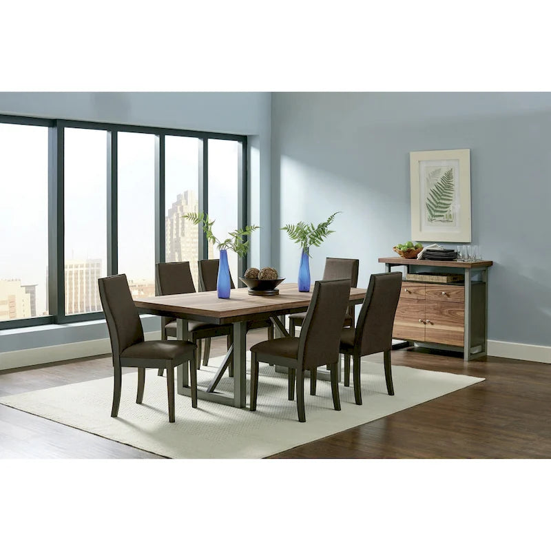 Sillas de comedor tapizadas Charleston de respaldo macizo (juego de 6)