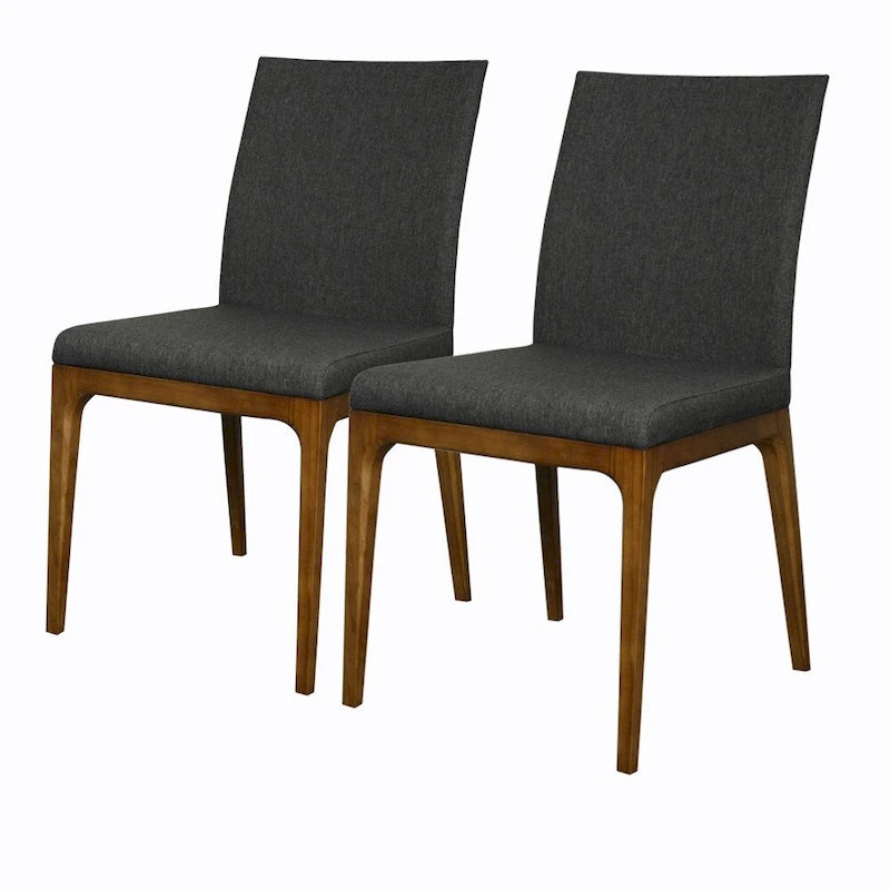 Silla Gervin de cuero reciclado, juego de 2