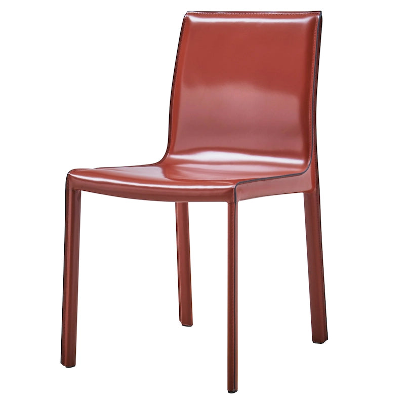Silla Gervin de cuero reciclado, juego de 2