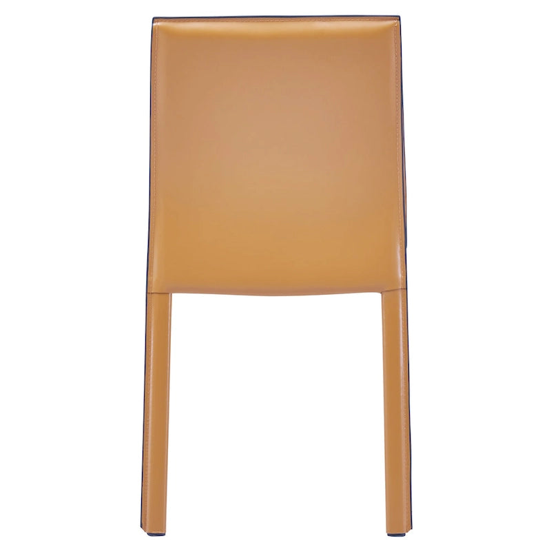 Silla Gervin de cuero reciclado, juego de 2