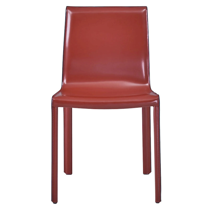 Silla Gervin de cuero reciclado, juego de 2