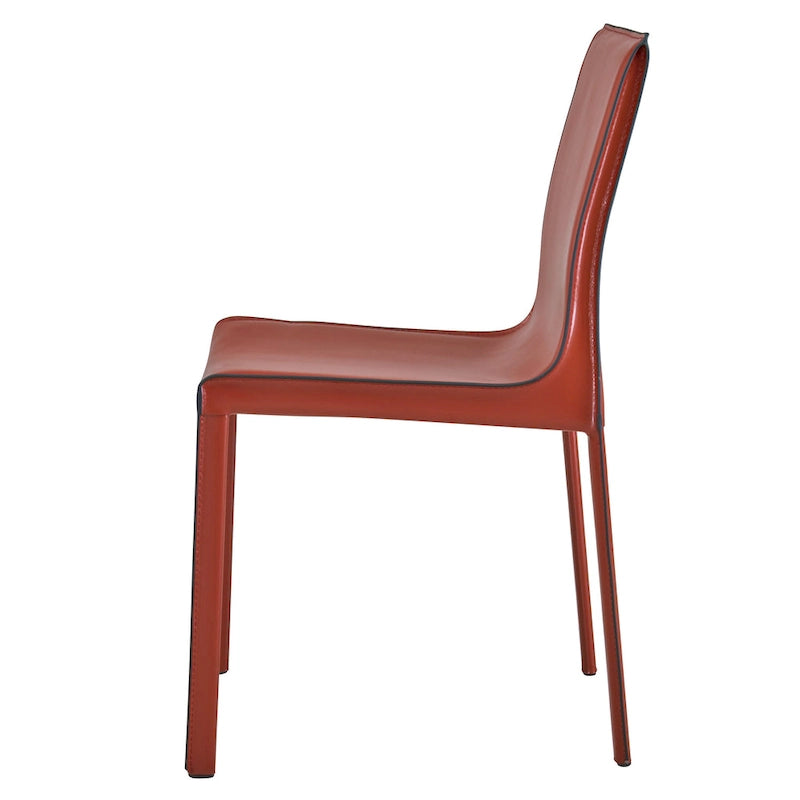 Silla Gervin de cuero reciclado, juego de 2