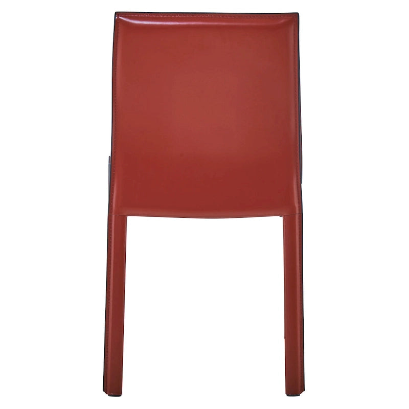 Silla Gervin de cuero reciclado, juego de 2