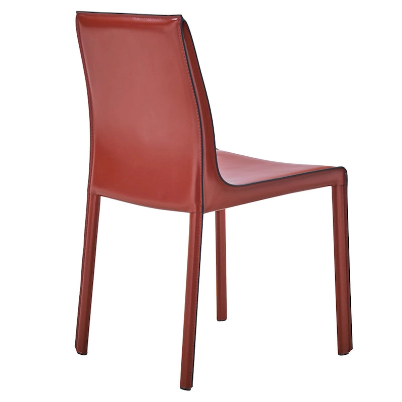 Silla Gervin de cuero reciclado, juego de 2